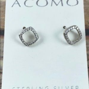 Acomo Sterling Silver Elegant Post Earrings